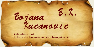 Bojana Kucanović vizit kartica